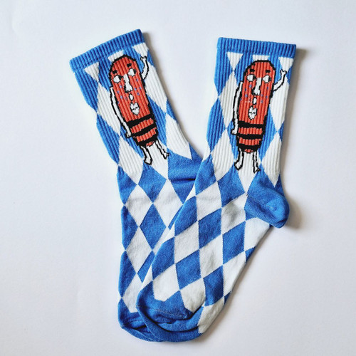 خرید آنلاین جوراب ساقدار فانتزی زنانه (طرح لوزی آبی)