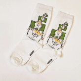 جوراب ساقدار زنانه فانتزی نخ پنبه