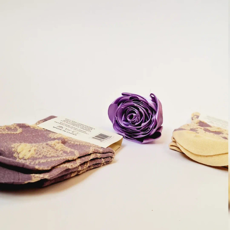 خرید آنلاین جوراب ساقدار زنانه (گل برجسته)