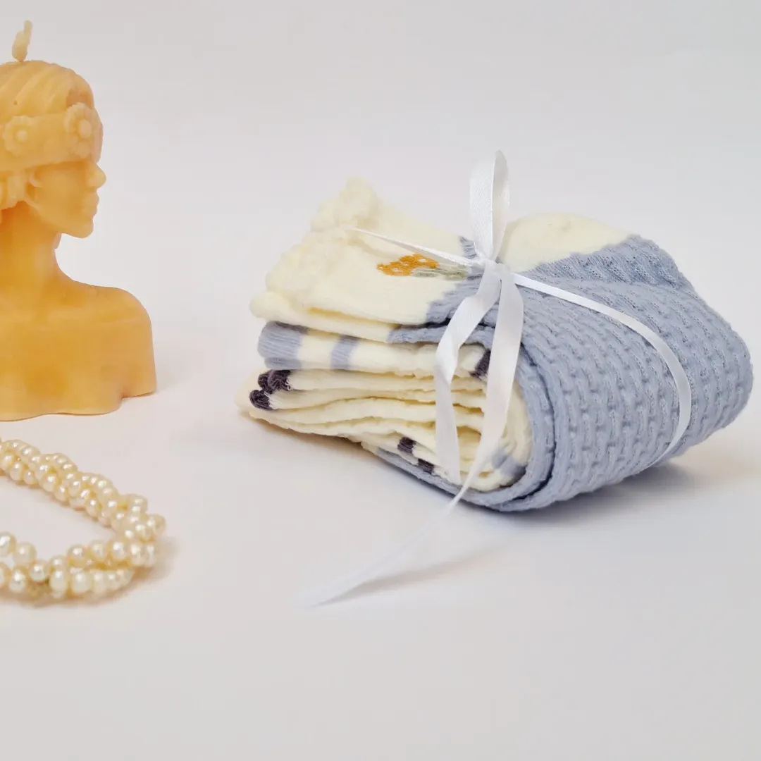 جوراب نیم ساق زنانه (طرح لاله بهاری)