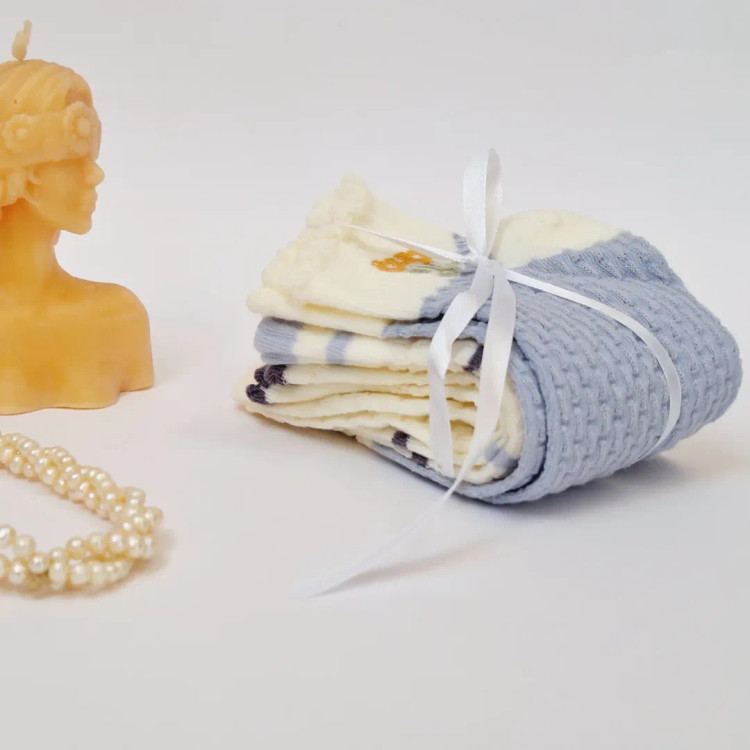 جوراب نیم ساق زنانه (طرح لاله بهاری)