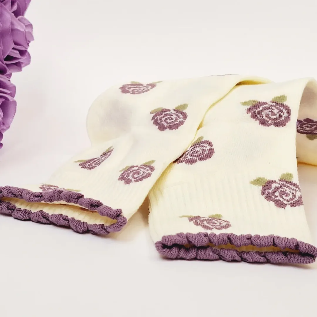 خرید جوراب نیم ساق زنانه فانتزی نخی