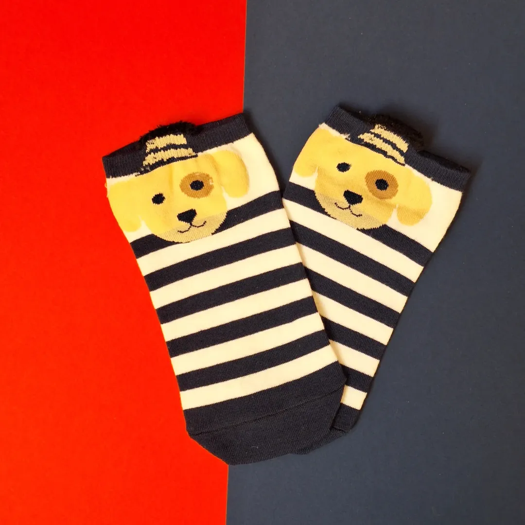 جوراب زیرقوزکی زنانه فانتزی با طرح حیوانات