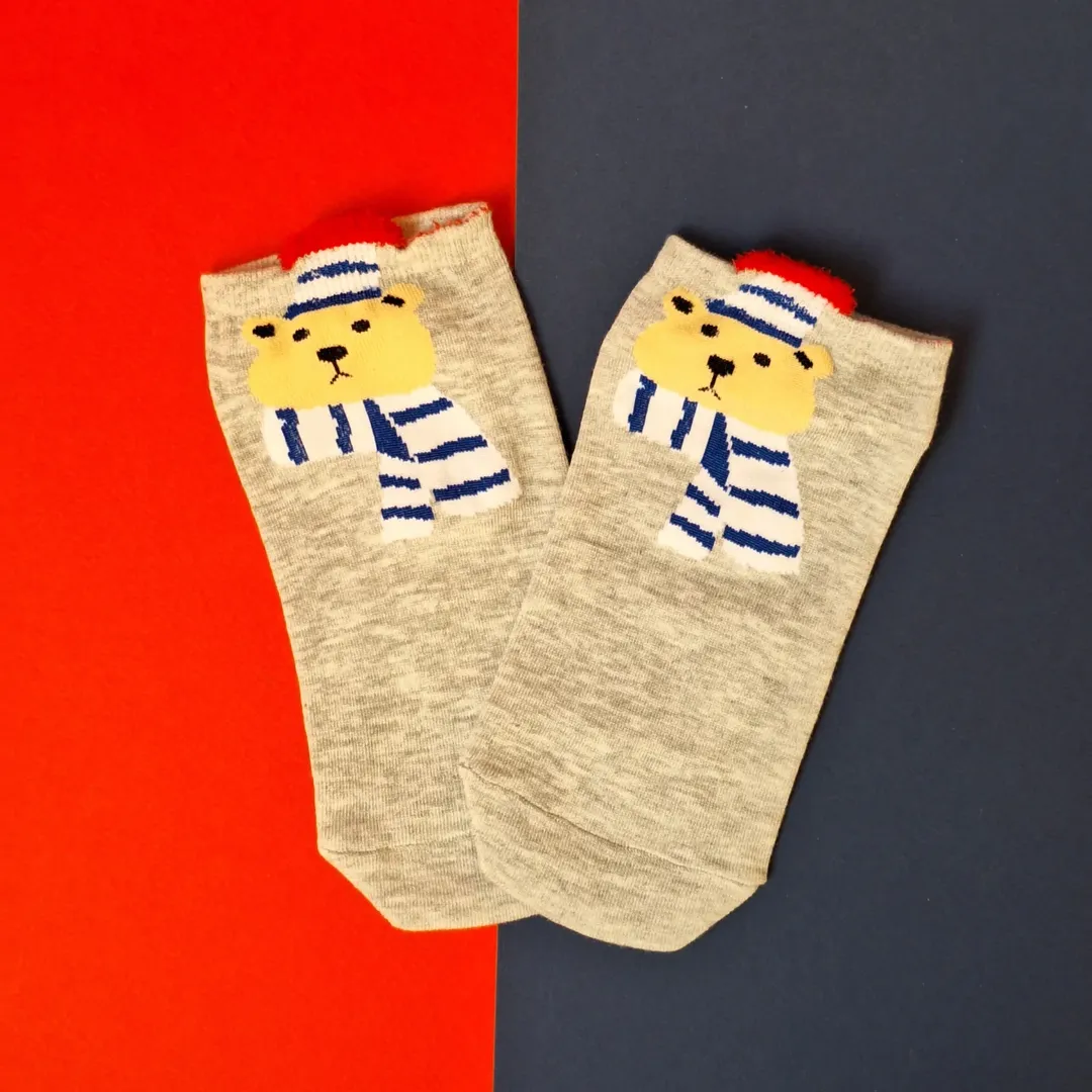 خرید جوراب زیرقوزکی زنانه (طرح خرسی)