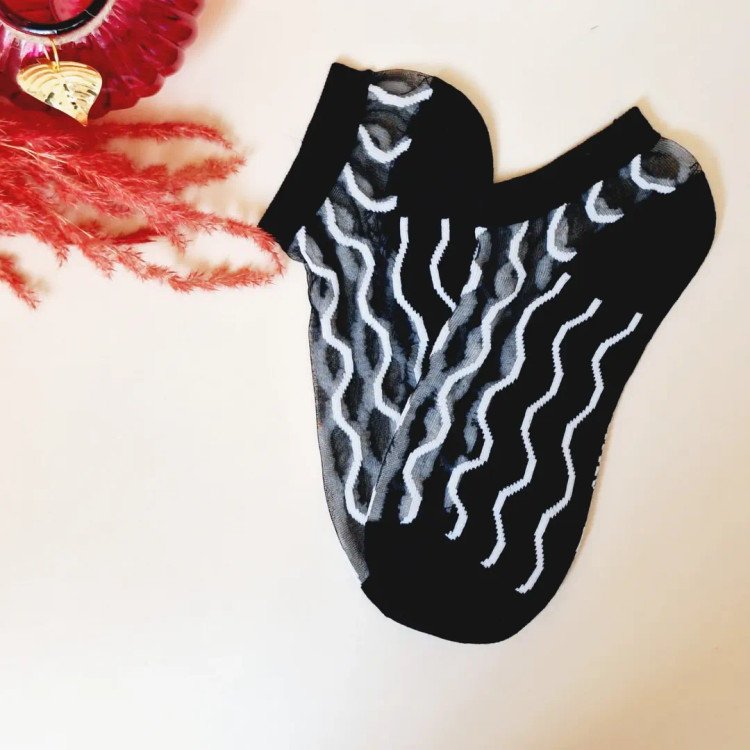 خرید جوراب مچی توری طرحدار زنانه