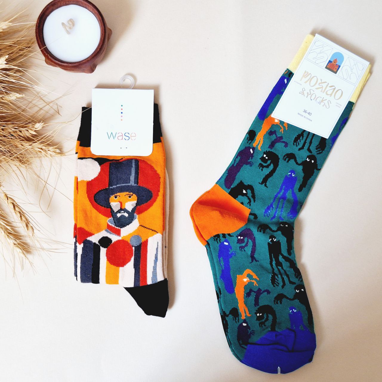 جوراب ساقدار فانتزی مردانه