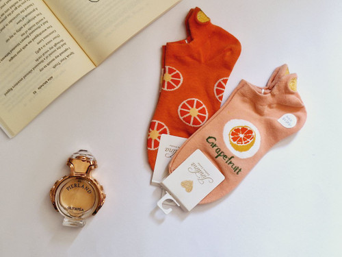 جوراب مچی فانتزی زنانه با طرح گریپ فروت