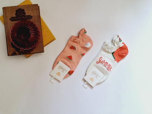 جوراب مچی فانتزی زنانه با طرح هندوانه