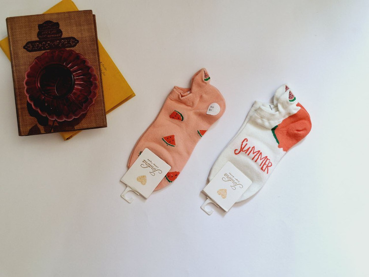 جوراب مچی فانتزی زنانه با طرح هندوانه