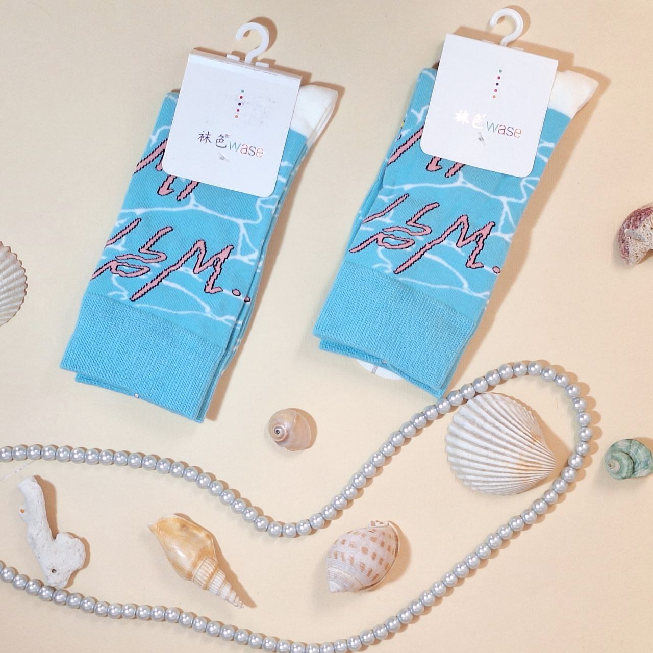 جوراب ساقدار زنانه (طرح ocean)