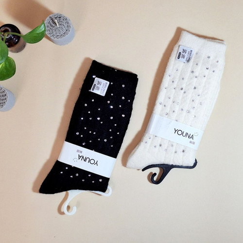 جوراب ساقدار زنانه نگین دار