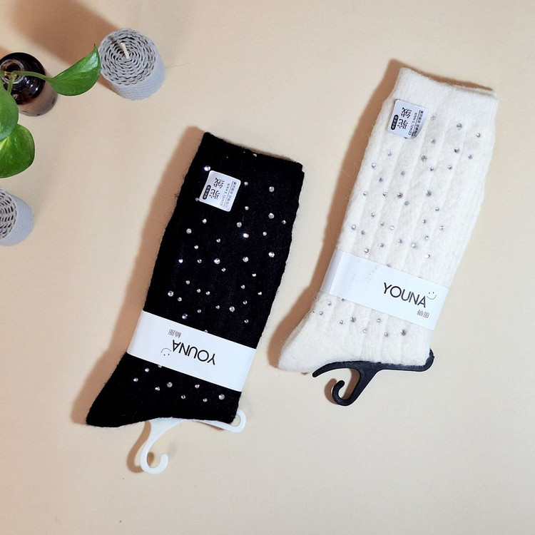 جوراب ساقدار زنانه نگین دار