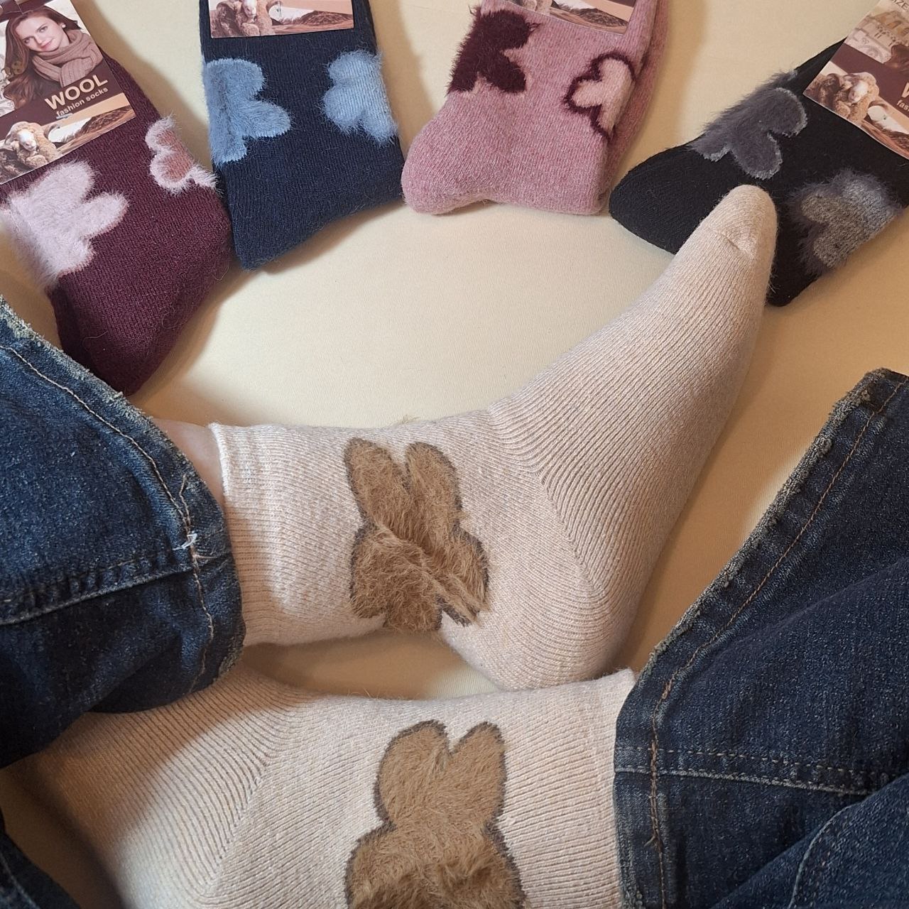 جوراب حوله‌ای زنانه (طرح flower)