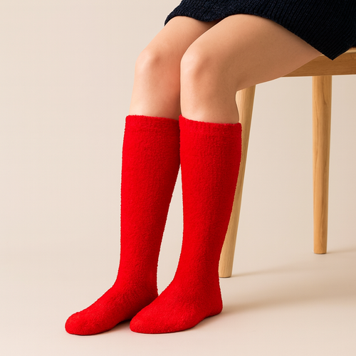 جوراب حوله ای زیر زانوی زنانه خارجی گرم