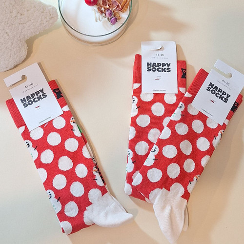 جوراب ساقدار فانتزی مردانه طرح آدم برفی ترک برند Happy Socks