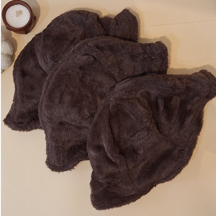 کلاه باکت خز قهوهای وارداتی