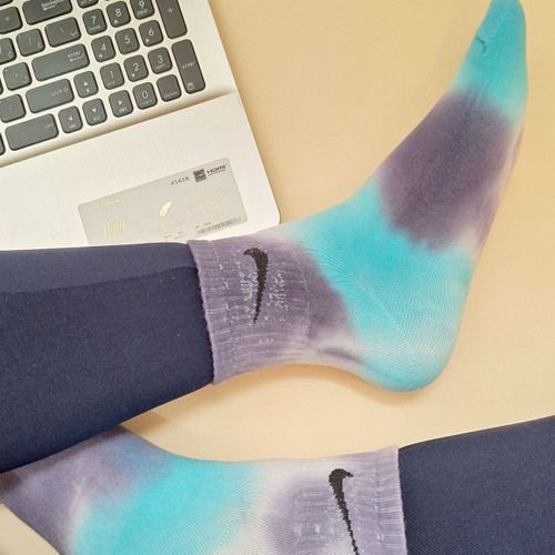 خرید جوراب نیمساق زنانه آبرنگی نخ پنبه با قیمت مناسب