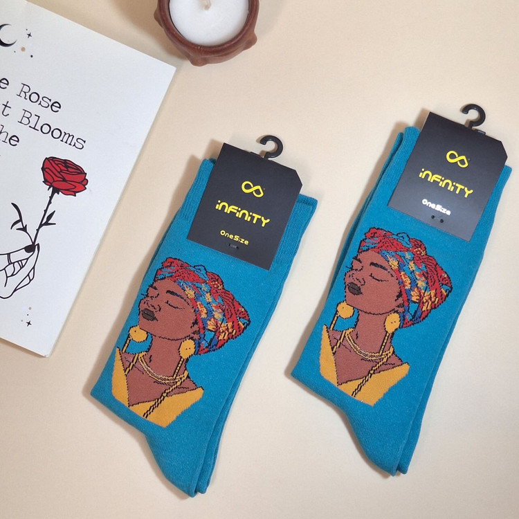 جوراب ساقدار زنانه AFRA برند Infinity نخ پنبه وارداتی ضد حساسیت با قیمت مناسب