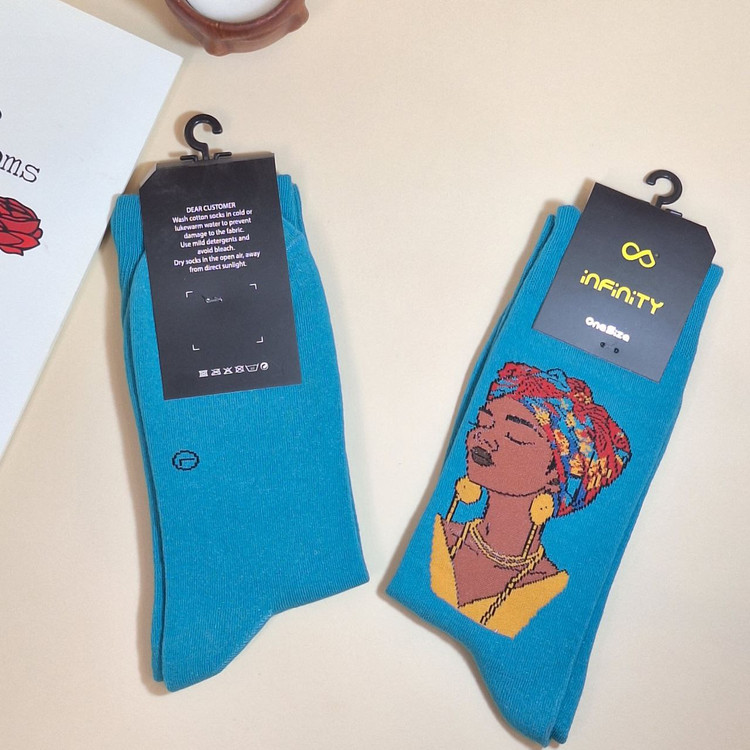 خرید جوراب ساقدار زنانه AFRA برند Infinity نخ پنبه وارداتی با تخفیف