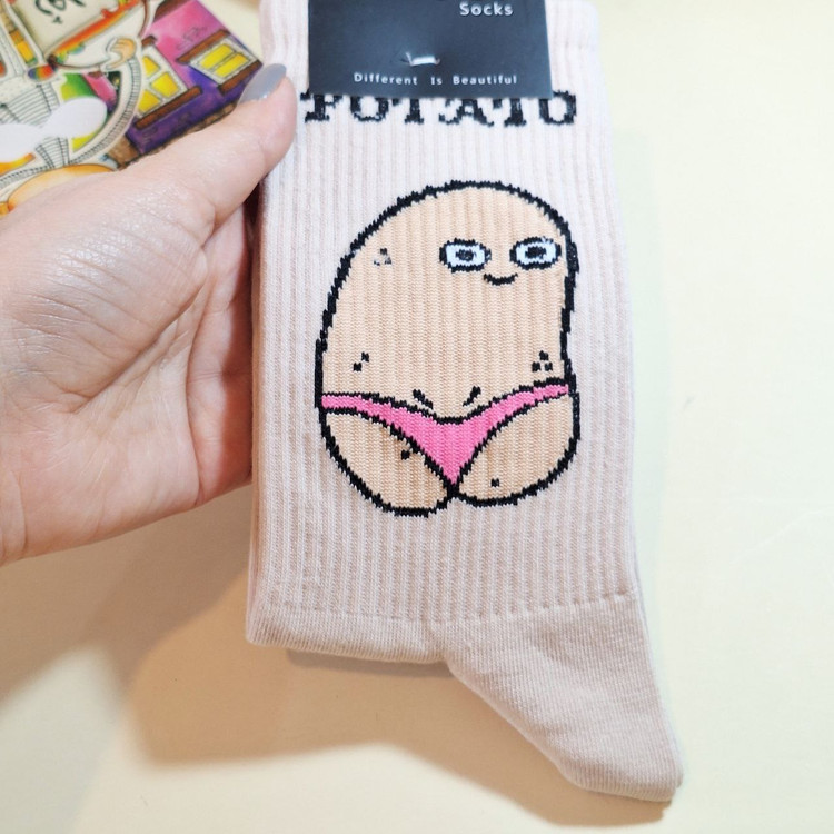 جوراب یونیسکس طرح potato با قیمت اقتصادی